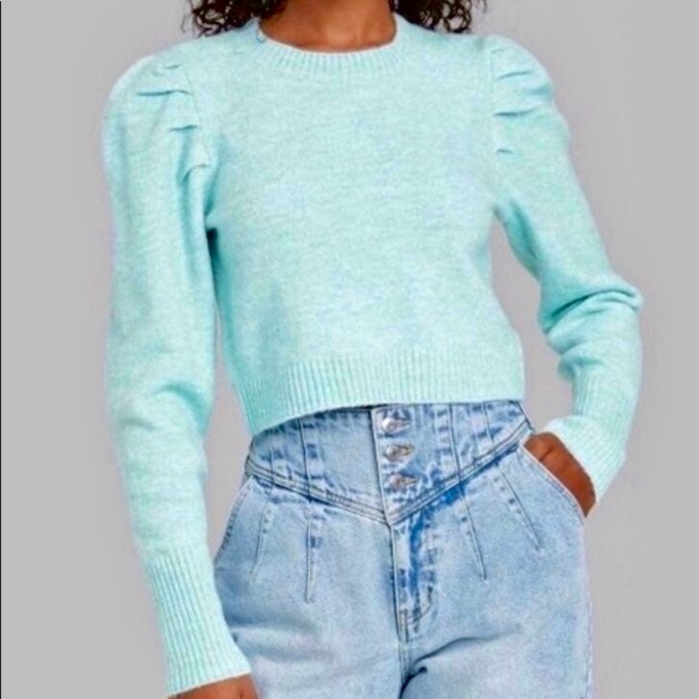 Wild Fable Puff Sleeve Knit Sweater